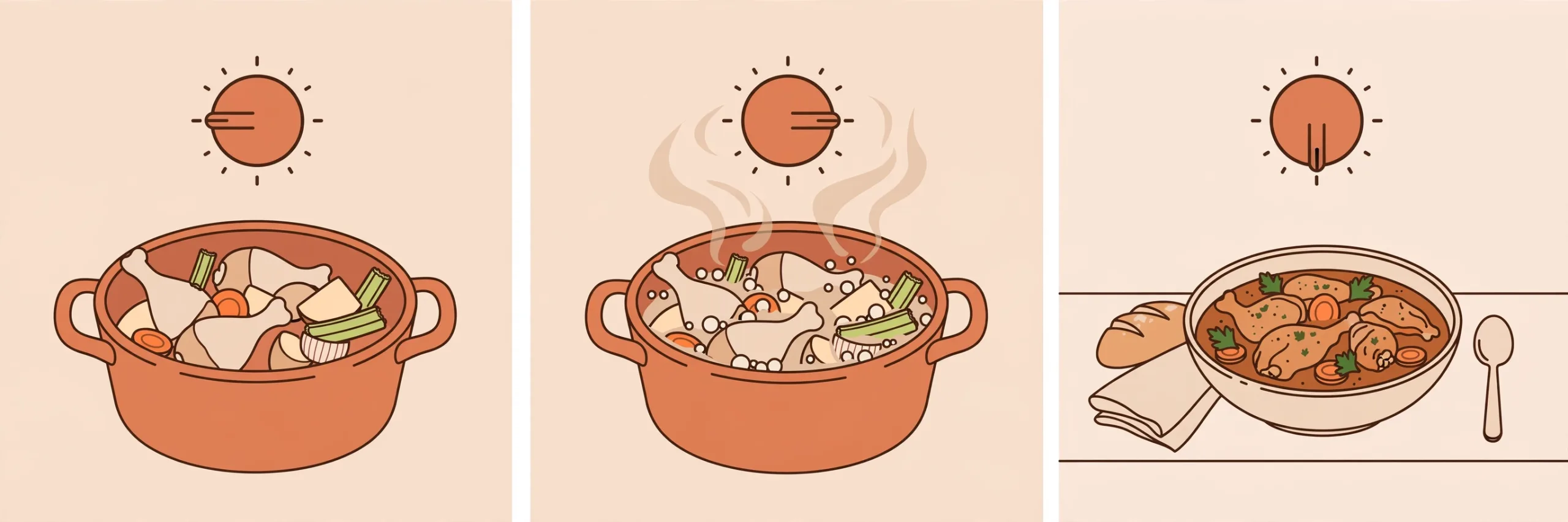 슬로우쿠커 조리 흐름